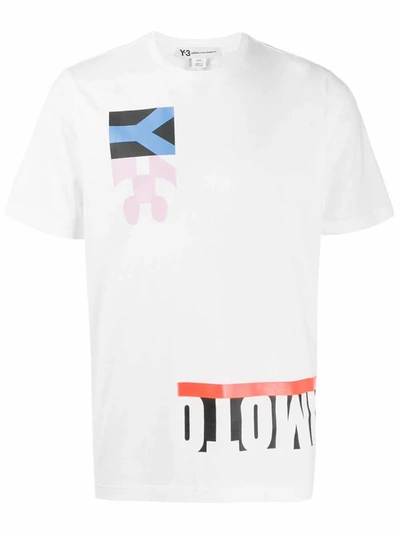 Shop Adidas Y-3 Yohji Yamamoto Men's White Cotton T-shirt