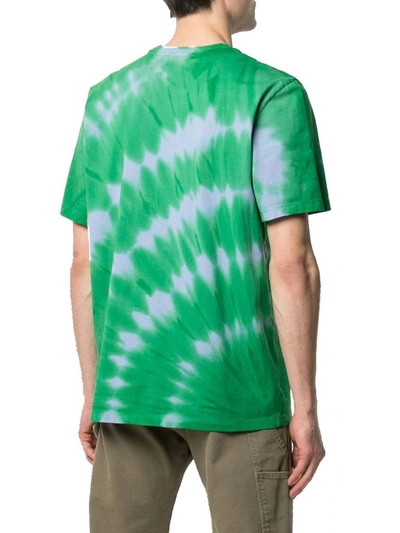 Shop Msgm Men's Green Cotton T-shirt