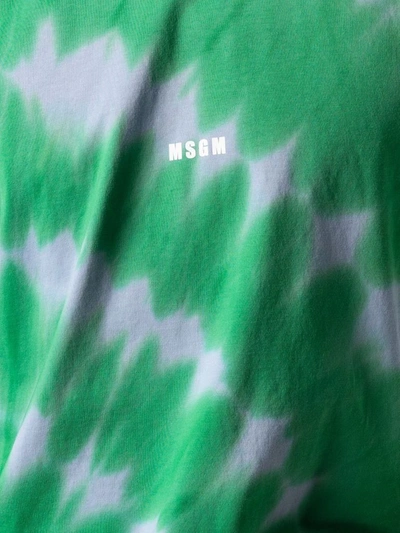 Shop Msgm Men's Green Cotton T-shirt