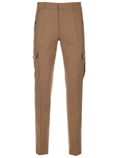 Shop Alexander Mcqueen Men's Beige Wool Pants