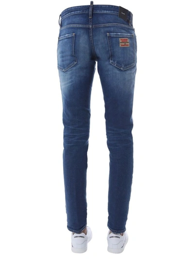 Shop Dsquared2 Men's Blue Cotton Jeans