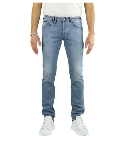 Shop Philipp Plein Men's Light Blue Other Materials Jeans