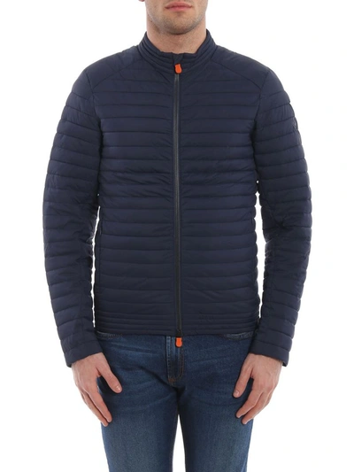 Shop Save The Duck Men's Blue Polyester Down Jacket