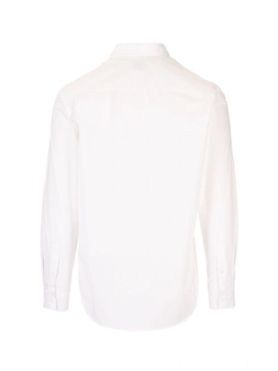 Shop Burberry Men's White Cotton Shirt