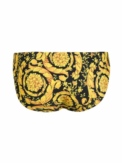 Shop Versace Men's Gold Polyester Trunks