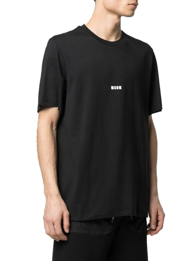 Msgm Viscose Pattern T-shirt In Black