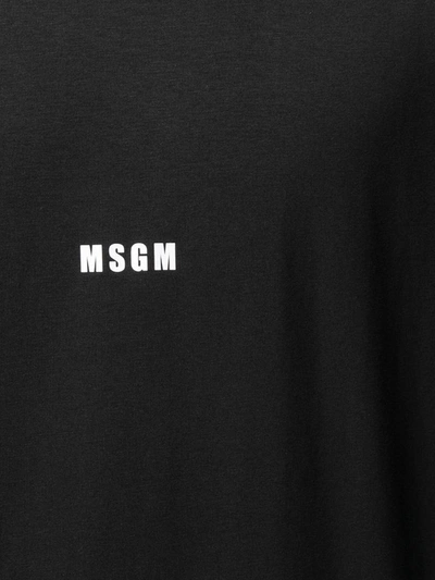 Msgm Viscose Pattern T-shirt In Black