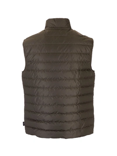 Shop Fay Men's Brown Polyamide Vest