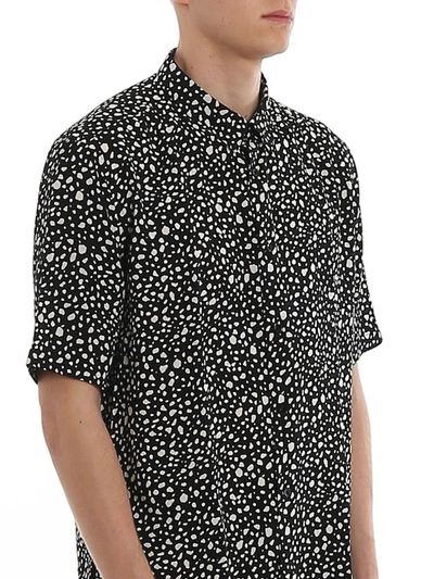 Shop Saint Laurent Men's Black Viscose Shirt