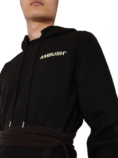 Shop Ambush Men's Black Cotton Sweatshirt