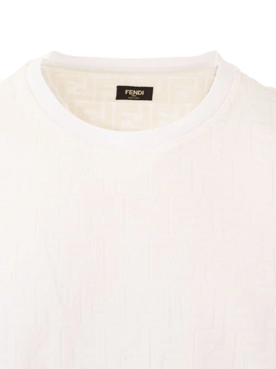 Shop Fendi Men's White Other Materials T-shirt