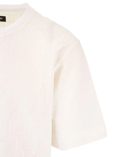 Shop Fendi Men's White Other Materials T-shirt