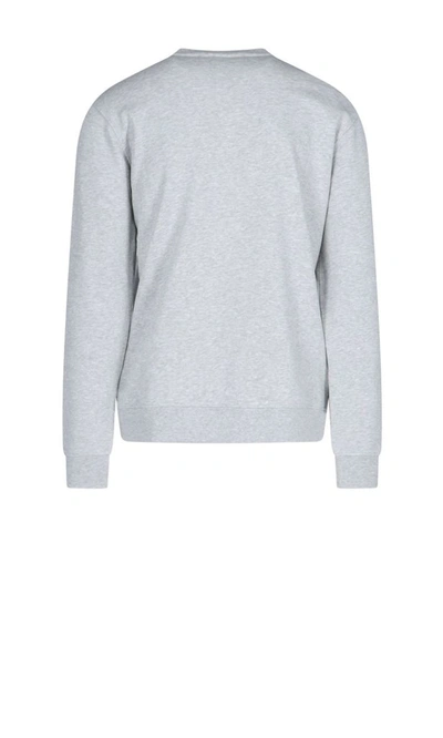 Shop Msgm Men's Grey Cotton Sweatshirt