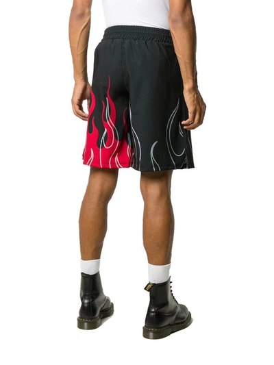 Shop Vision Of Super Men's Black Polyester Shorts