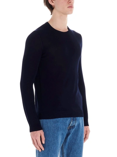 Shop Zanone Men's Blue Cotton Sweater