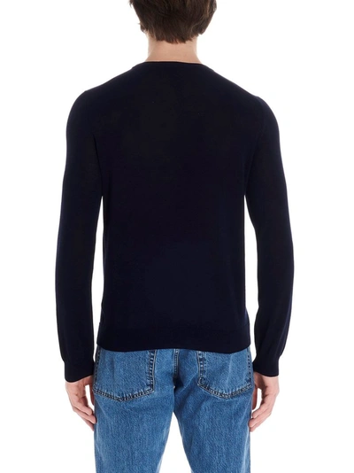 Shop Zanone Men's Blue Cotton Sweater
