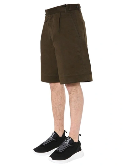 Shop Dsquared2 Men's Green Cotton Shorts