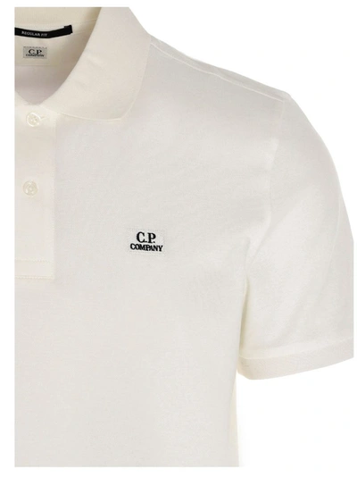 Shop C.p. Company Cp Company Men's White Cotton Polo Shirt
