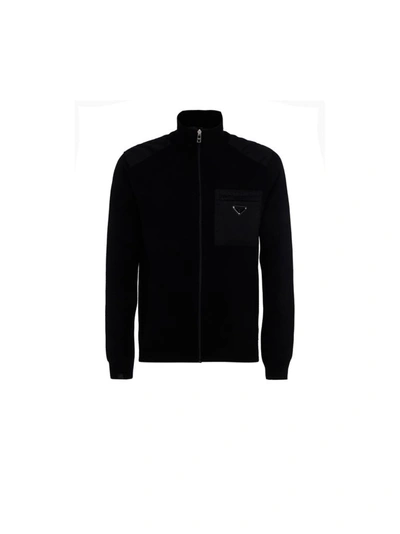 Shop Prada Men's Black Other Materials Sweater