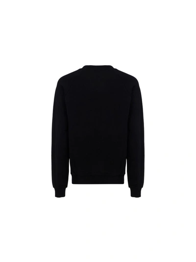 Shop Balmain Men's Black Cotton Sweatshirt