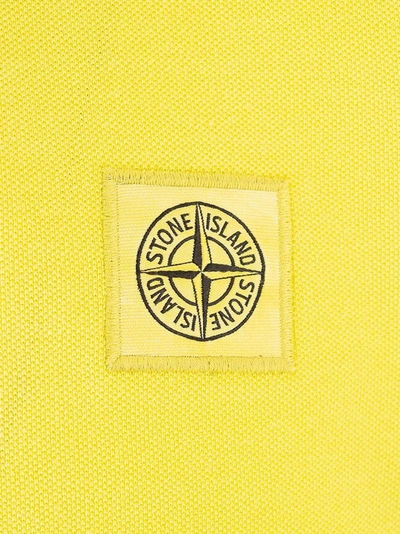 Shop Stone Island Men's Green Other Materials Polo Shirt