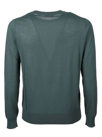 Shop Ballantyne Men's Green Cotton Sweater