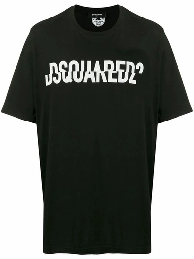 Shop Dsquared2 Men's Black Cotton T-shirt