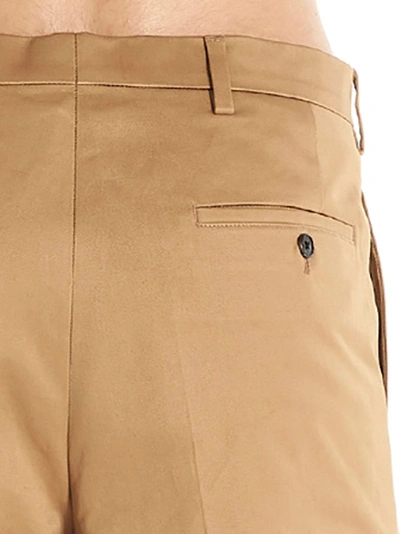 Shop Prada Men's Beige Cotton Shorts