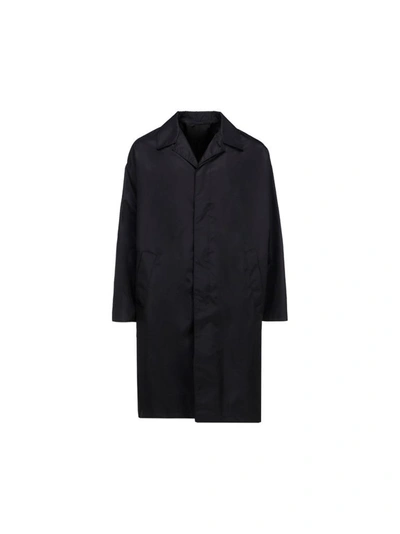 Shop Prada Men's Black Other Materials Coat