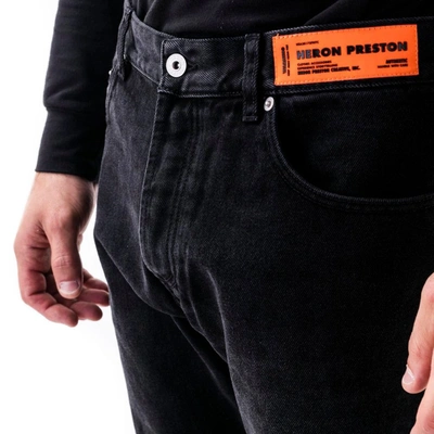 Shop Heron Preston Men's Black Cotton Jeans