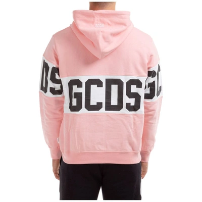 Shop Gcds Men's Pink Cotton Sweatshirt