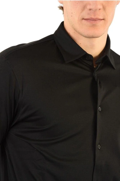 Shop Ermenegildo Zegna Men's Black Cotton Shirt