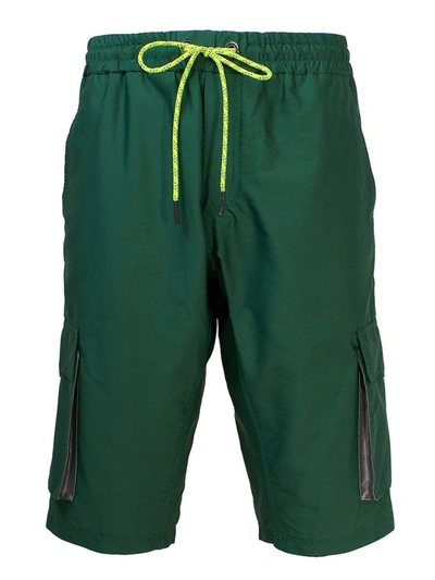 Shop Iceberg Men's Green Polyester Shorts