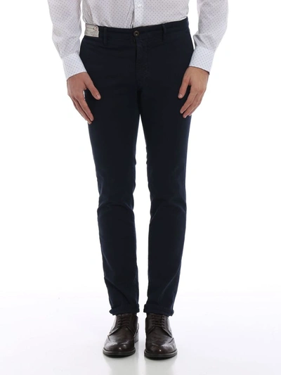 Shop Incotex Men's Blue Cotton Pants