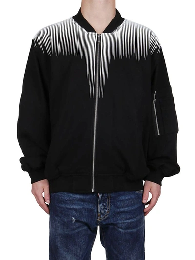 Shop Marcelo Burlon County Of Milan Marcelo Burlon Men's Black Polyester Outerwear Jacket