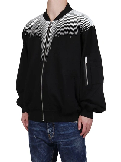 Shop Marcelo Burlon County Of Milan Marcelo Burlon Men's Black Polyester Outerwear Jacket