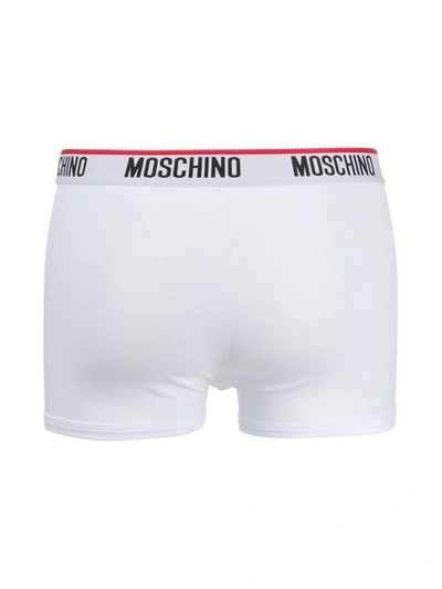 Shop Moschino Men's White Cotton Boxer