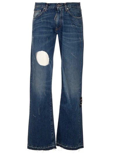 Shop Off-white Men's Blue Other Materials Jeans