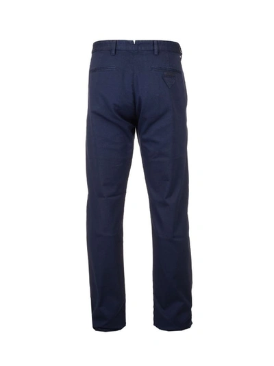 Shop Prada Men's Blue Cotton Pants