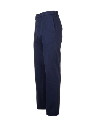 Shop Prada Men's Blue Cotton Pants