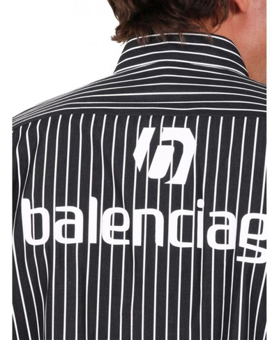 Shop Balenciaga Men's Black Cotton Shirt