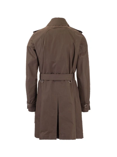 Shop Alexander Mcqueen Men's Brown Cotton Trench Coat