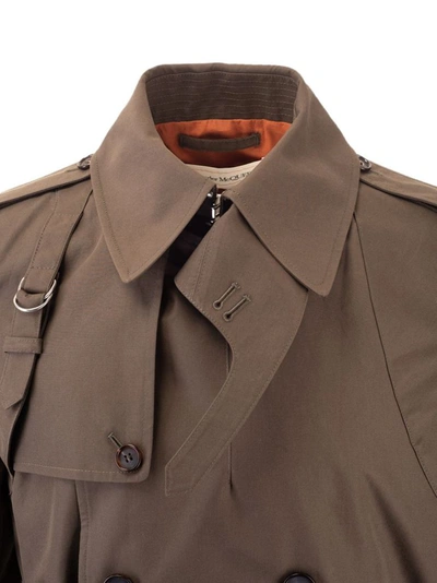 Shop Alexander Mcqueen Men's Brown Cotton Trench Coat