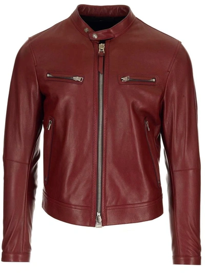 Shop Tom Ford Men's Red Other Materials Outerwear Jacket