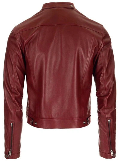 Shop Tom Ford Men's Red Other Materials Outerwear Jacket