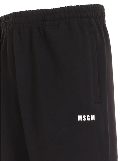 Msgm Logo-print Shorts In Black