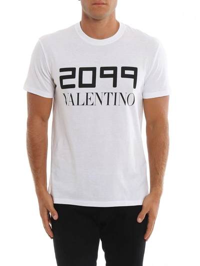 Shop Valentino Men's White Cotton T-shirt