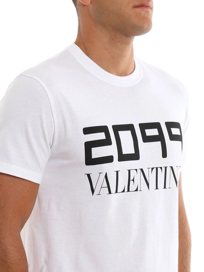 Shop Valentino Men's White Cotton T-shirt