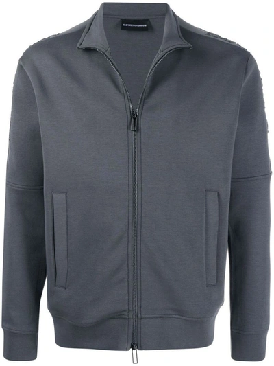 Shop Emporio Armani Men's Grey Cotton Sweatshirt