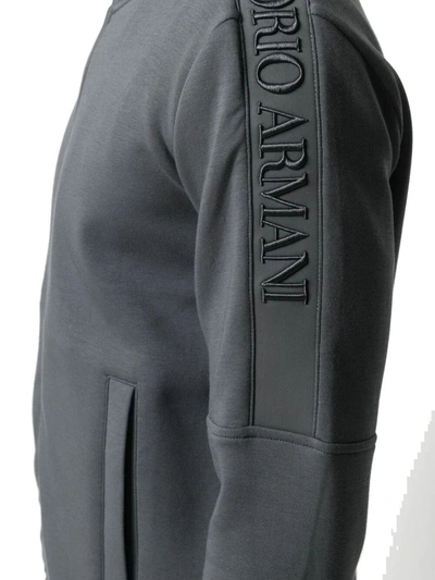 Shop Emporio Armani Men's Grey Cotton Sweatshirt